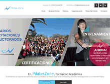Tablet Screenshot of pilateszone.com.ar